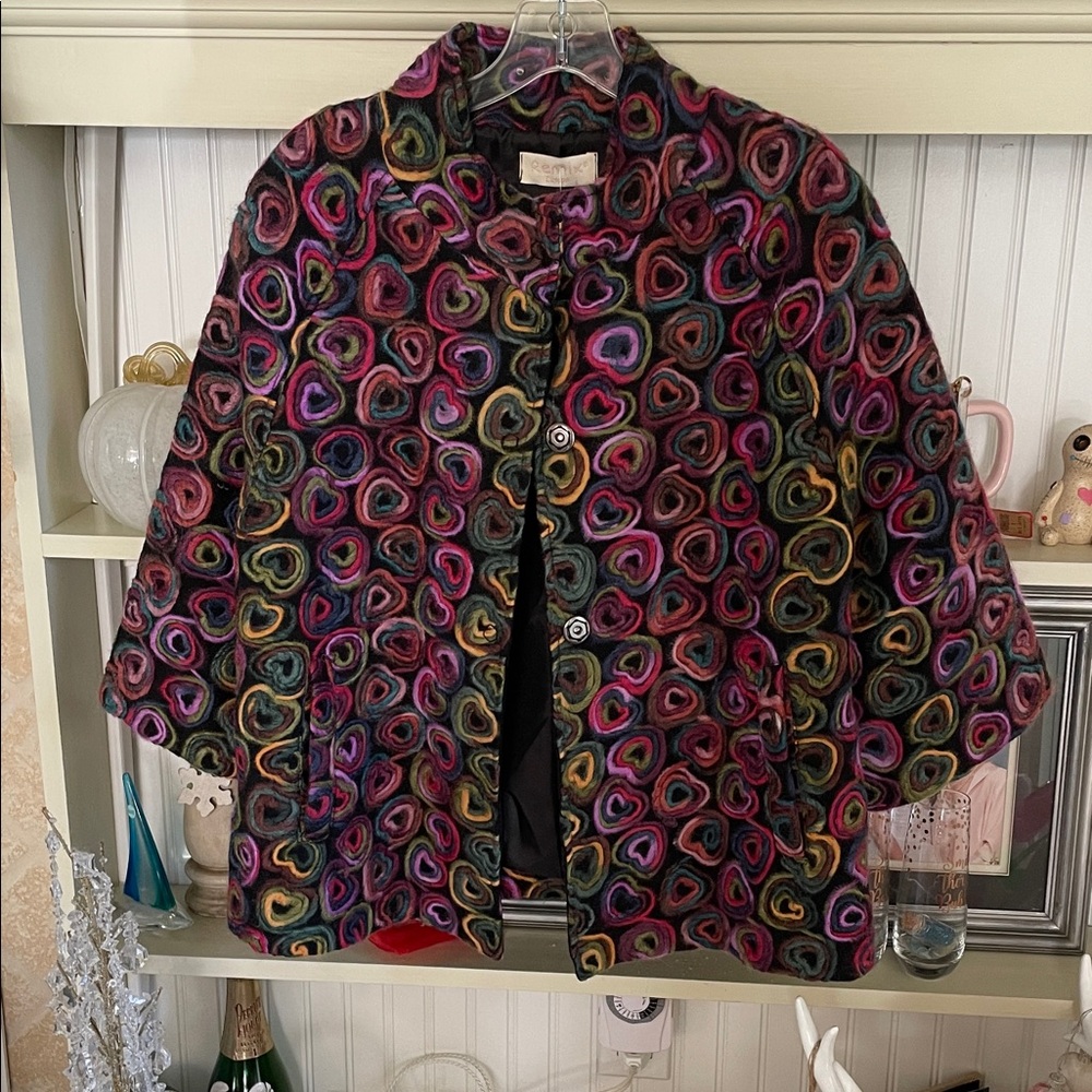 Colorful Patterned Women's new swing style winter blazer